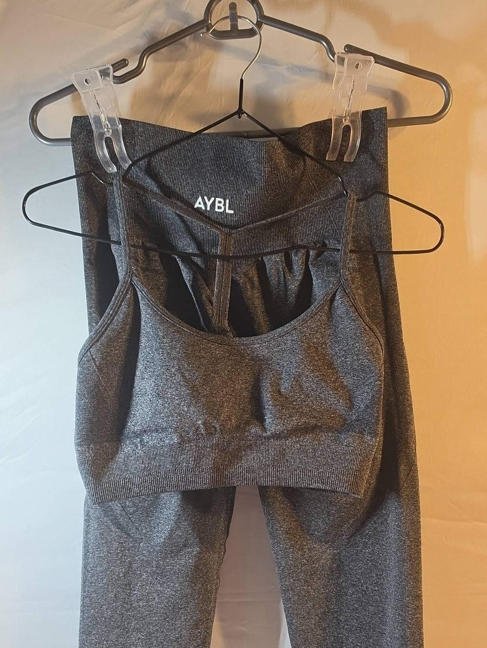 AYBL Kids Charcoal Grey Seamless Active Leggings & Sports Bra